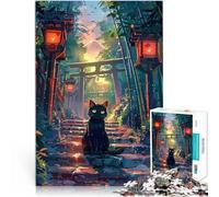 Puzzle da 1000 pezzi per adulti Gatto carino sul monte Fuji Giocattolo educativo antistress Giocattoli per la decorazione della casa 38x52cm