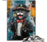 Puzzle da 1000 pezzi per adulti, gatto che canta, per bambini dai 14 anni in su, gioco educativo, sfida, giocattolo, regalo per compleanni (dimensioni 50x75cm)