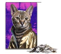 Puzzle da 1000 pezzi per adulti Gatto del Bengala Fotogenico Decomprimibile Giocattolo Educativo Intellettuale Idee Regalo 75x50cm