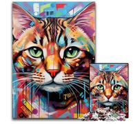 Puzzle da 1000 pezzi per adulti Gatto del Bengala Puzzle in cartone Gioco interattivo per famiglie, regalo artigianale con opere d'arte colorate 26X38CM/10,23x14,96 pollici