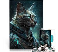 Puzzle da 1000 pezzi per adulti Gatto della savana Fatto di cartone per età 14+ Gara di velocità a mano Regali di compleanno di Natale misurare:26x38cm/10.24 x 14.96pollice