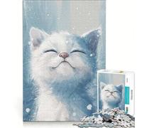 Puzzle da 1000 pezzi per adulti gatto delle nevi gioco impossibile analisi e logica per rafforzare l'amore tra le coppie 38x26cm