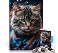 Puzzle da 1000 pezzi per adulti Gatto dello spazio cosmico Allena il tuo cervello e le tue mani Giocattoli per la decorazione della casa 52x38cm
