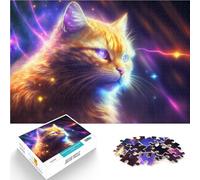 Puzzle da 1000 pezzi per adulti Gatto dello spazio cosmico Per il divertimento in famiglia Attività divertenti a casa, regali di compleanno, regali di viaggio, 75x50cm