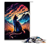 Puzzle da 1000 pezzi per adulti Gatto e il paesaggio Puzzle Gioco impegnativo Un'opera d'arte Adatto per adolescenti dai 14 anni in su 75x50cm