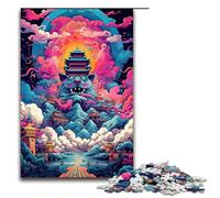 Puzzle da 1000 pezzi per adulti Gatto e templi di Splatters Un sacco di idee regalo per giocattoli educativi intellettuali decompressivi colorati e spessi 75x50 cm