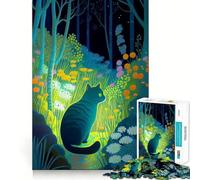 Puzzle da 1000 pezzi per adulti,Gatto in un sogno,Taglio preciso,Gioco di concentrazione,Regalo,Gioco per il tempo libero,Scena natalizia artistica (38x26cm)