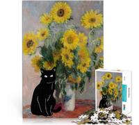 Puzzle da 1000 pezzi per adulti Gatto Iris di Monet Antistress Vacanza in patria Uccidere il tempo Decorazioni e regali unici per la casa 52x38cm