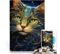 Puzzle da 1000 pezzi per adulti Gatto Kintsugi astratto Giocattolo educativo per l'apprendimento Regalo di compleanno, regali, arte murale 26x38cm