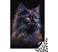 Puzzle da 1000 pezzi per adulti, gatto magico, 1 quadrato, puzzle di carta, puzzle unico, giochi educativi divertenti, giocattoli, 38x26 cm/1000 pezzi