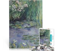 Puzzle da 1000 pezzi per adulti Gatto nello stagno delle ninfee Sfida di gioco educativo giocattolo Collezione di artisti, Belle arti 38x26cm