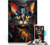 Puzzle da 1000 pezzi per adulti Gatto nero cubista Antistress Vacanza in patria Uccidere il tempo è ideale come regalo per tutta la famiglia 75x50cm