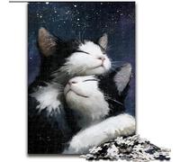 Puzzle da 1000 pezzi per adulti, gatto nero, giochi, giocattoli, regali unici per compleanni e regali per bambini dai 14 anni in su dimensioni 50x75cm