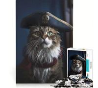 Puzzle da 1000 pezzi per adulti, Gatto Pirata I, Gioco interattivo, Taglio di precisione, Regalo di compleanno, Regali, 38x26cm