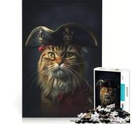 Puzzle da 1000 pezzi per adulti, Gatto Pirata III, Gioco Impossibile, Interazione genitore-figlio, per compleanno, Natale 38x52cm