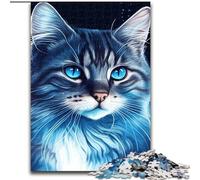 Puzzle da 1000 pezzi per adulti, gatto, pop art, volto di animale, rompicapo per decorazione murale, regali unici per compleanno e Natale per bambini dai 14 anni (dimensioni 26x38cm)