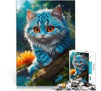 Puzzle da 1000 pezzi per adulti Gatto sorridente sulle rocce Giocattoli per l'intrattenimento in famiglia Decorazione d'arte per la casa 70x100cm