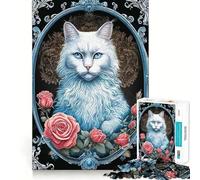 Puzzle da 1000 pezzi per adulti,gatto,stile gotico e rockabilly,decorazione a incastro,gioco di costruzione,pace,regalo di compleanno (38x26cm)