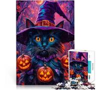 Puzzle da 1000 pezzi per adulti Gatto Strega Giocattoli che creano dipendenza e sfidano l'intelligenza del cervello Idee regalo 75x50cm