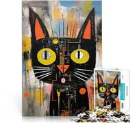 Puzzle da 1000 pezzi per adulti Gatto Tecno Pazzo Antistress Vacanza in patria Uccidere il tempo Migliorare l'amore tra le coppie 75x50cm
