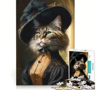 Puzzle da 1000 pezzi per adulti Gatto vedovo Antistress Difficile Lista dei desideri con Babbo Natale 38x52cm