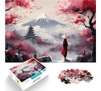 Puzzle da 1000 pezzi per adulti Geisha al Fuji Giocattolo educativo intellettuale decomprimente perché è ideale come regalo per tutta la famiglia 38x26cm