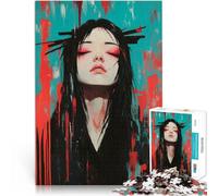Puzzle da 1000 pezzi per adulti Geisha Silenzio Difficile da completare ma divertente e umoristico Collezione di artisti, Belle arti 38x26cm