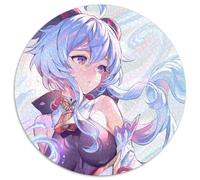 Puzzle da 1000 pezzi per adulti Genshin Impact Ganyu Puzzle rotondi da 1000 pezzi per adulti per adolescenti e famiglie, decorazioni fai da te perfette e sfida rompicapo 67,5x67,5 cm
