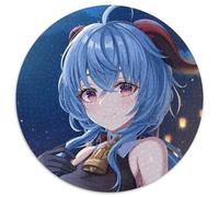Puzzle da 1000 pezzi per adulti Genshin Impact Ganyu Puzzle rotondi per gioco rompicapo da 1000 pezzi, gioco interattivo per famiglie, adatto per età 14+ 67,5x67,5 cm