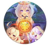 Puzzle da 1000 pezzi per adulti Genshin Impact Klee Puzzle rotondi da 1000 pezzi per adulti Rompicapo e decorazione per la casa, regalo perfetto per le feste 67,5x67,5 cm