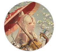 Puzzle da 1000 pezzi per adulti Genshin Impact Ning Guang Puzzle rotondi da 1000 pezzi per adulti per adolescenti e famiglie, decorazioni fai da te perfette e sfida rompicapo 67,5x67,5 cm