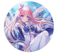 Puzzle da 1000 pezzi per adulti Genshin Impact Puzzle rotondo da 1000 pezzi Ideale come regalo di Natale e decorazione per la casa 67,5x67,5 cm