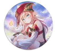 Puzzle da 1000 pezzi per adulti Genshin Impact Yan Fei Puzzle rotondi da 1000 pezzi per adulti per adolescenti e famiglie, perfetto arredamento fai da te e sfida rompicapo 67,5x67,5 cm