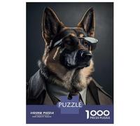 Puzzle Da 1000 Pezzi Per Adulti German Shepherd Mafia Boss Puzzle Gioco Rompicapo Regalo Per Donne Difficile E Stimolante 70x50cm/1000pcs