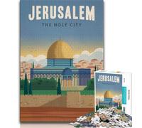 Puzzle da 1000 pezzi per adulti Gerusalemme, aiuta il cervello a esercitare giocattoli avvincenti per coltivare la pazienza Collezione di artisti, belle arti (38x26cm)