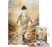 Puzzle da 1000 pezzi per adulti Gesù che si allontana Gioco impossibile ideale per le vacanze a casa per passare il tempo un giocattolo educativo che rafforza l'amore tra le coppie (50x75cm)