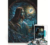 Puzzle da 1000 pezzi per adulti Gesù Cristo di mezzanotte gioco educativo difficile e stimolante gioco unico e avvincente 50x75cm