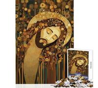 Puzzle da 1000 pezzi per adulti Gesù Cristo Gustav Klimt Style Toy Wall Decor Ottimo regalo per giochi Gioco impossibile Interazione genitore-figlio dimensioni 50x75cm