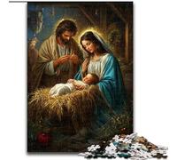 Puzzle da 1000 pezzi per adulti, Gesù, in legno, regalo perfetto per compleanni, feste e decorazioni per la casa, dimensioni 50X75cm