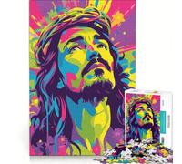 Puzzle da 1000 pezzi per adulti Gesù in stile Pop Art gioco impossibile analisi e logica per rafforzare l'amore tra le coppie 38x26cm