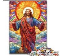 Puzzle da 1000 pezzi per adulti "Gesù nel cielo", gioco interattivo per famiglie, rompicapo, giocattolo educativo, 50x75cm.