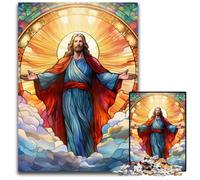 Puzzle da 1000 pezzi per adulti Gesù nel cielo in cartone, rompicapo ad alta difficoltà per adolescenti, 26X38CM/10,23x14,96 pollici
