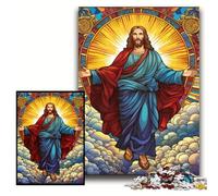 Puzzle da 1000 pezzi per adulti Gesù nel cielo, puzzle in legno 50x75cm, rompicapo e decorazione per la casa, regalo perfetto per le feste.
