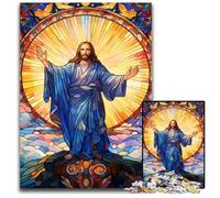 Puzzle da 1000 pezzi per adulti Gesù nel cielo, puzzle in legno ideale per gli innamorati, perfetto regalo di Natale, Capodanno, San Valentino, 50x75CM/19,68x29,52 pollici.