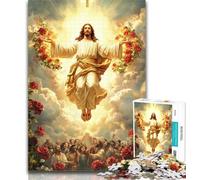 Puzzle da 1000 pezzi per adulti Gesù, puzzle da 1000 pezzi per adulti e adolescenti, design vivace e unico, esperienza di gioco rilassante e stimolante, 50x75cm