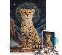 Puzzle da 1000 pezzi per adulti Ghepardo fantasy Difficile da completare ma divertente e umoristico perché è ideale come regalo per tutta la famiglia 38x26cm