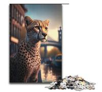 Puzzle da 1000 pezzi per adulti "Ghepardo in Europa" Puzzle Gioco pratico Decorazioni per la casa e regali unici 1000 pezzi (38x26 cm)