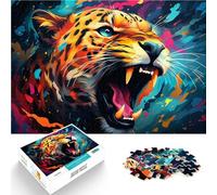 Puzzle da 1000 pezzi per adulti ghepardo interessante puzzle per ridurre lo stress, 50 x 75 cm, adatto come decorazione da scrivania per bambini dai 14 anni in su