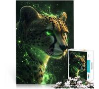 Puzzle da 1000 pezzi per adulti Ghepardo Spirito Verde Difficile da completare ma divertente e umoristico Regalo per i compleanni 52x38cm