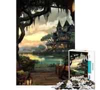 Puzzle da 1000 pezzi per adulti Ghostlight Manor decorazione per la casa giocattolo regalo di compleanno regalo di viaggio (75x50cm)